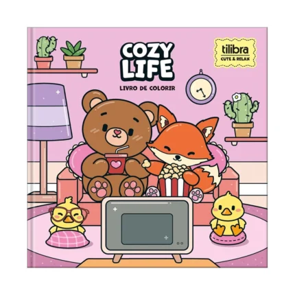 Livro de colorir Cozy Time com 46 folhas Lovely Friends - Tilibra