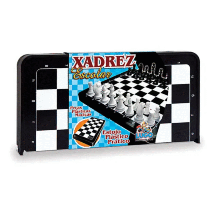 Jogo De Tabuleiro Xadrez Escolar - Lugo Brinquedos