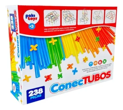 Conectubos Pakitoys Brinquedo De Montar Divertido E Criativo